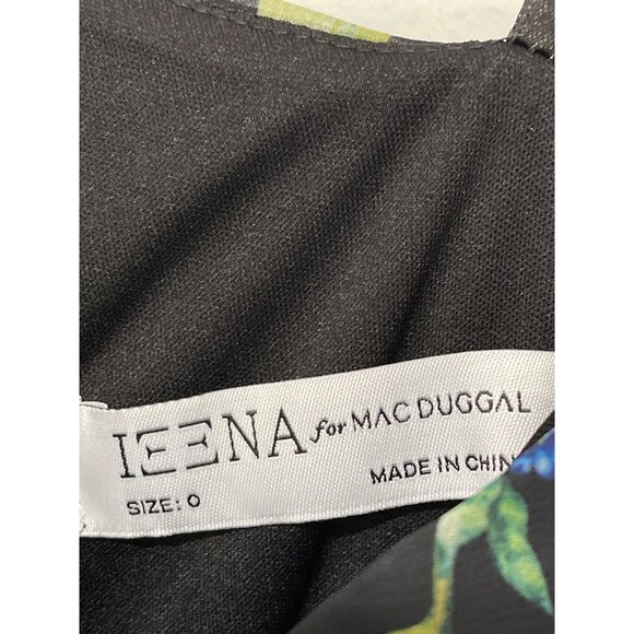 Mac Duggal 55668 Black Floral One Shoulder Cut Out Maxi Dress Formal NWT Sz 0 - Picture 10 of 10